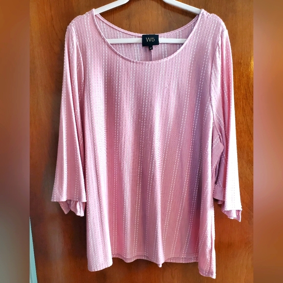 EC 2X W5 Pink Stripped Women's Top - Picture 1 of 4